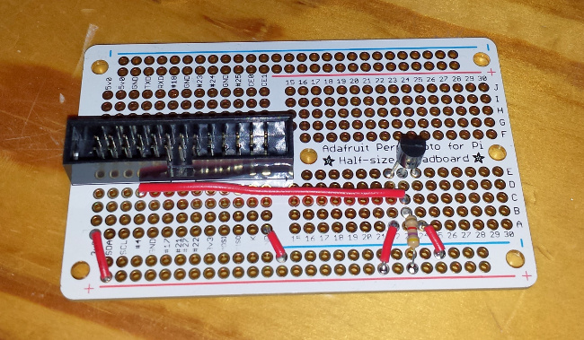 Detailed view of the circuit board